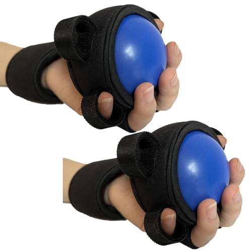 Anti Spasticity Hand Splint with Training Ball - Strap With Adjustable Finger Size,Orthosis Brace for Stroke Recovery, Spasm & Hemiplegia Rehabilitation for Adults - Hand Therapy Equipment for Functional Impairment 2