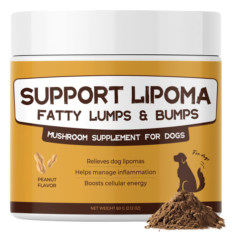 Lipoma Treatment for Dogs, Turkey Tail Mushroom Supplement with Probiotics, Supports Lumps & Bumps, Daily Immune & Digestive Balance, Lipoma Support for Dogs
