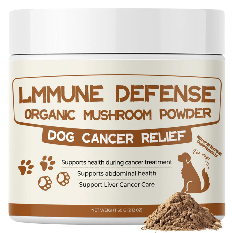 Dog Cancer Supplements, Dog Critical Guard, Defense Immune Support, Mushroom Supplement with Turkey Tail, Reishi, Lion’s Mane & Cordyceps, Immune Support Powder for Wellness & Vitality, Natural Herbal