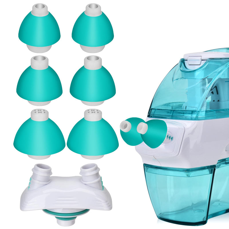 Nasal Dock & 3 Pairs Nasal Pillows Combo Compatible with Navage Nasal Care - High Grade White Nose Dock and Silicone Nose Pillows Compatible with Navage Nasal Irrigation System in Blue & White - BeesActive Australia