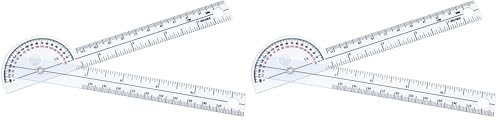Scrubsmart Economy, Lightweight Plastic 6-3/4" Pocket Goniometer 180 Degrees EGM-425 (Pack of 2) 1 Count (Pack of 2)