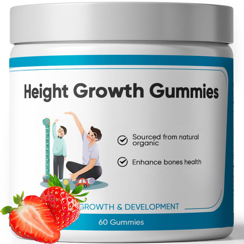 Heightener Gummies with Vitamin C, Vitamin D, Calcium & Ashwagandha – 60 Gummies