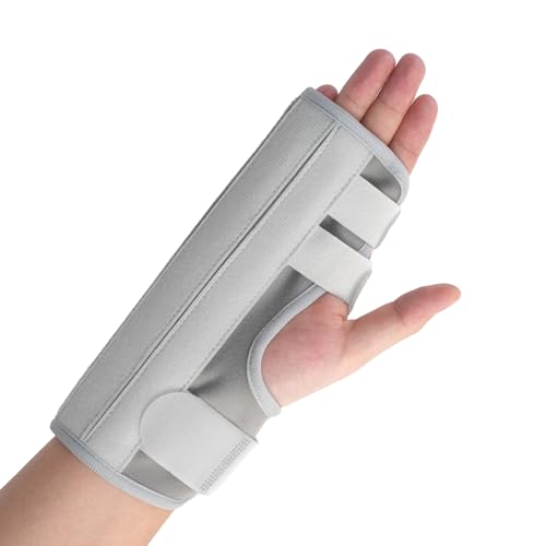 Trigger Finger Splint with Aluminum Finger Brace Joint Stabilizer, Adjustable Right or Left Composite Fabric Hand Brace with Finger Support for Broken Fingers, Sprains, Mallet Injury, Arthritis