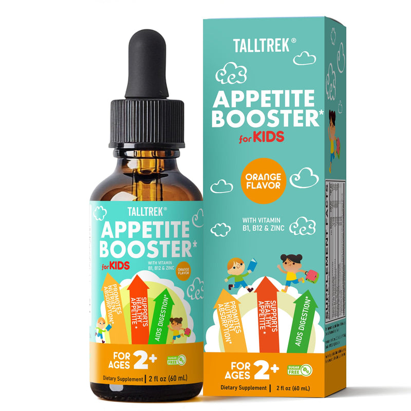 Appetite Booster Drops for Kids Toddler Liquid Formula | Support Healthy Nutrient Absorption with Vitamins B1 B3 B6 B12 Zinc & L-Lysine - Ages 2+ Sugar-Free - 2 Fl Oz 2 Fl Oz (Pack of 1)