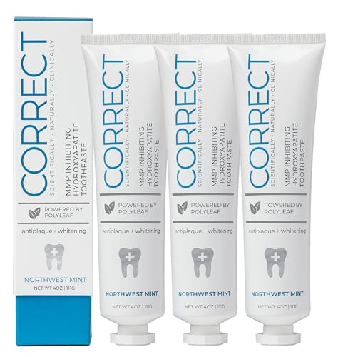 Fluoride-Free Nano-Hydroxyapatite Toothpaste – Whitening, Sensitive Teeth, MMP Inhibiting, Antiplaque, Remineralizing, Created by Doctors + Dentists for Gum Health, SLS-Free, Made in USA, 4oz, 3-Pack
