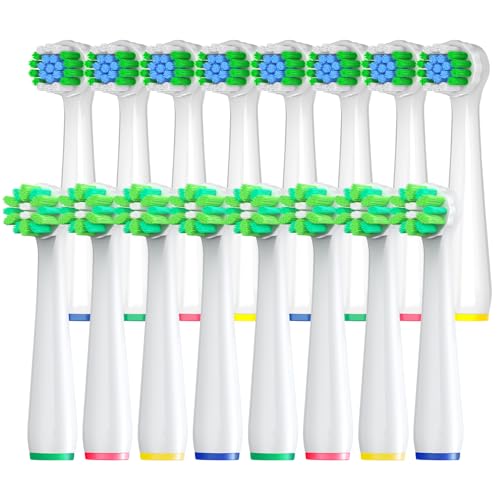 Replacement Heads Compatible with Oral B Pro 1000/500/Genius x/Smart 1500 Electric Toothbrush, 8Pcs Precision Refills for Sensitive Care, 8Pcs Cross Clean for Deep Clean (White) White 16 Count (Pack of 1)