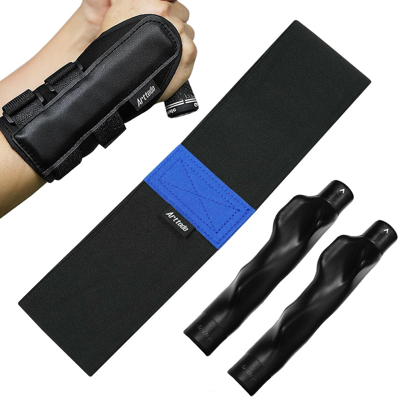 Right Hand Golf Grip Trainer 2 Pack with Arm Band & Wrist Strap, Golf Training Aid Kit, Grip Trainer Golf Club to Correct Hand Position and Develop Muscle Memory - BeesActive Australia