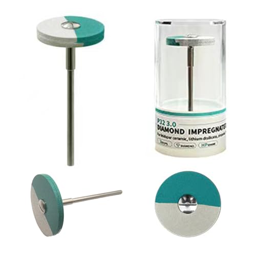 Dental Composite Resin Polishing Discs Polisher Rubber Wheel, High-Density Grit Fine/Medium/Coarse Grit Available for Ceramic & Zirconia (Thickness:3mm Diameter:22mm-Blue) thickness:3mm diameter:22mm-Blue