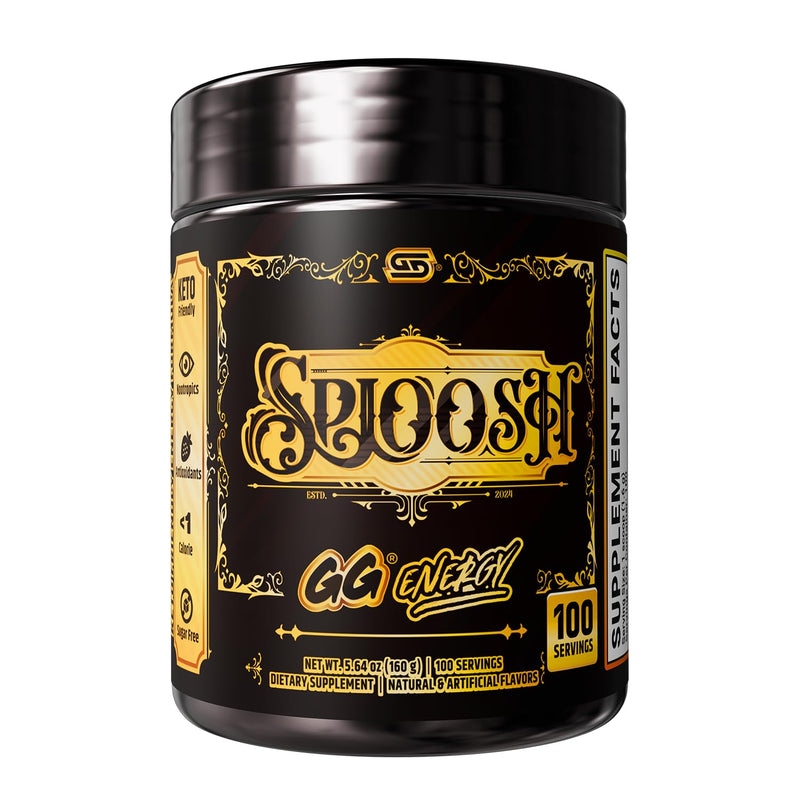 Gamer Supps GG Energy - Sploosh by CottontailVA (100 Servings) - Keto Friendly Gaming Energy and Nootropic Blend, Sugar Free + Caffeine + Vitamins + Immune Support, Powder Drink