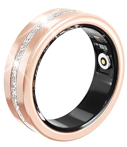 Smart Fitness Ring for Women Diamond Ring Activity Tracker Heart Rate Monitor Sleep Tracker Smart Rings Pedometer Step Counter Calorie Counter Exercise Ladies Rings for Women gold 10