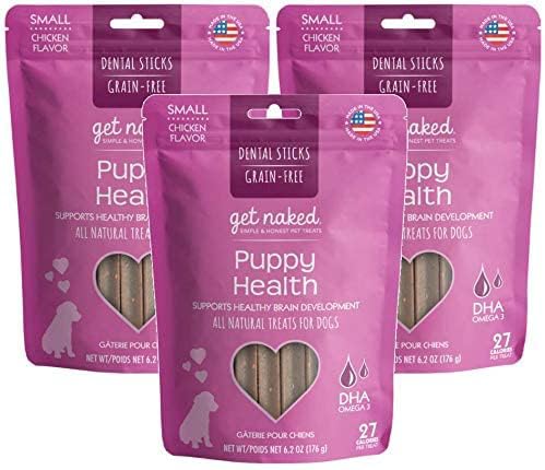 HDP N-Bone Get Naked Dental Chew Bundle Stick Puppy Health Size:Small/6.2-Ounce (Pack of 3) 1 Count (Pack of 3)