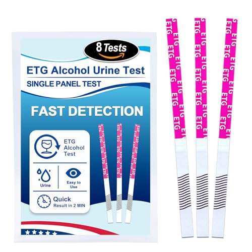 ETG Alcohol Urine Test Strips, High Sensitivity, 2-Min Results[8 PCS] 8 Pack