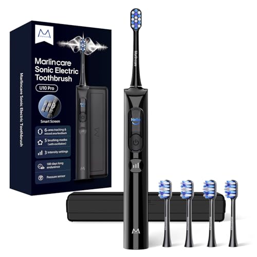Electric Toothbrush with Pressure Sensor, Black