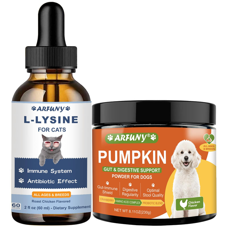 Cat Lysine Drops & Dog Pumpkin Powder