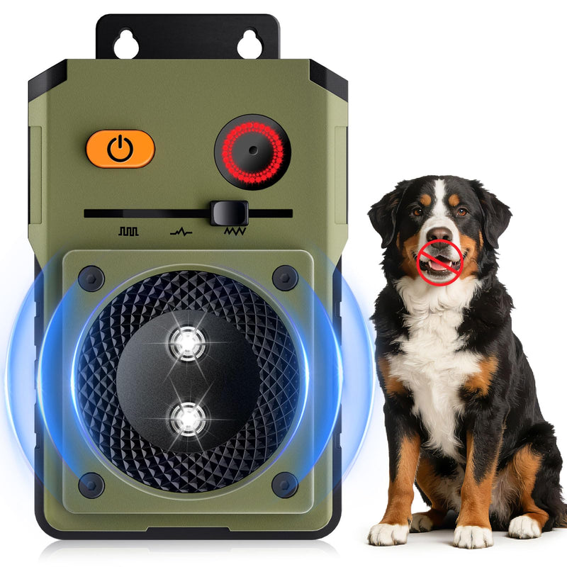 WubbaNub Anti Barking Devices, Auto Barking Control Devices with 3 Modes, Ultrasonic Dog Bark Box Barking Deterrent Devices, 50Ft Effective Rechargeable Ultrasonic Dog Control Devices 1pcs Green