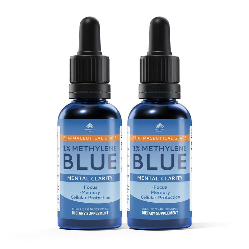 Methylene Blue Drops 1% Solution – Methylene Blue Pharmaceutical Grade, High Purity Water-Based Formula | 60ml Dropper Bottle (2-Pack) | Lab Tested & Made in USA 2