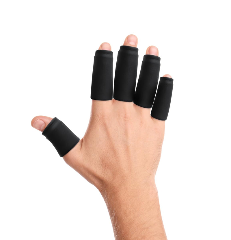 Strive Finger Sleeve Ice Pack Wrap, Hot & Cold Therapy Wrap for Soothing Relief and Support, Flexible Compression for Comfortable Healing, Perfect for Finger Pain and Injury Recovery, Black, 5-Pack - BeesActive Australia