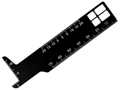 Artman Instruments Dental Measuring Ruler Black Stainless Steel Endodontic Scale Tool, Handheld Metric Precision Instrument for Accurate Dental Assessment and Care