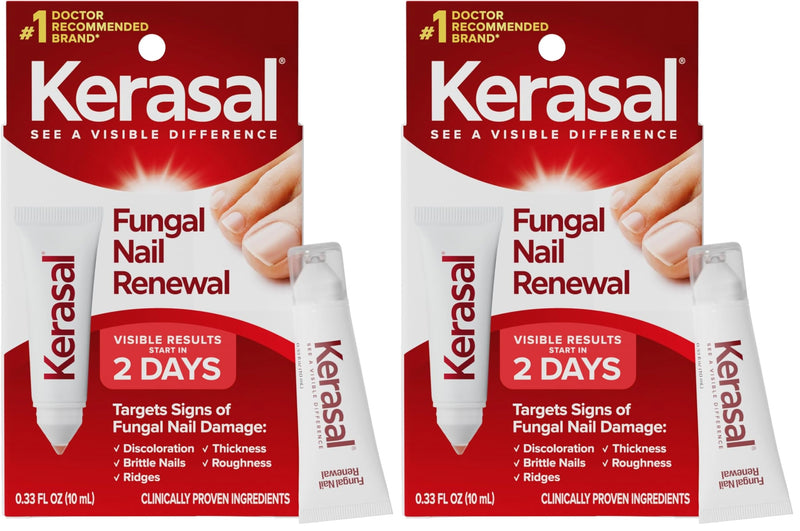 Kerasal Nail Fungus Extra Strength | Restorative Nail Repair for Damaged Nails, 0.33 fl oz (Packaging May Vary) (Pack of 2)