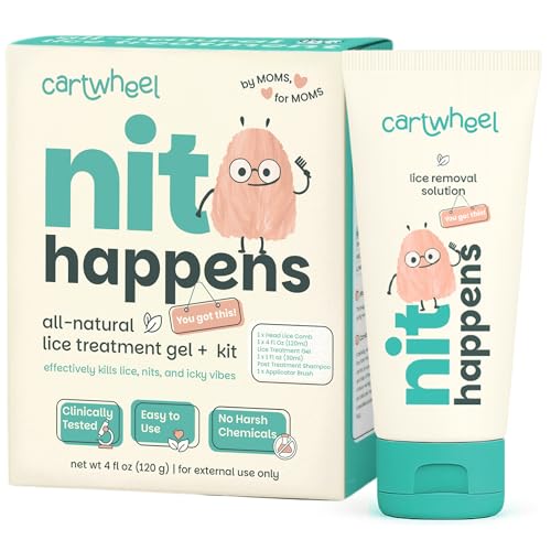 Complete Lice Treatment Kit – Natural, Non-Prescription Head Lice & Nit Removal Set – Treatment Gel + Comb & Removal Shampoo + Gloves – Safe, Plant-Powered Formula