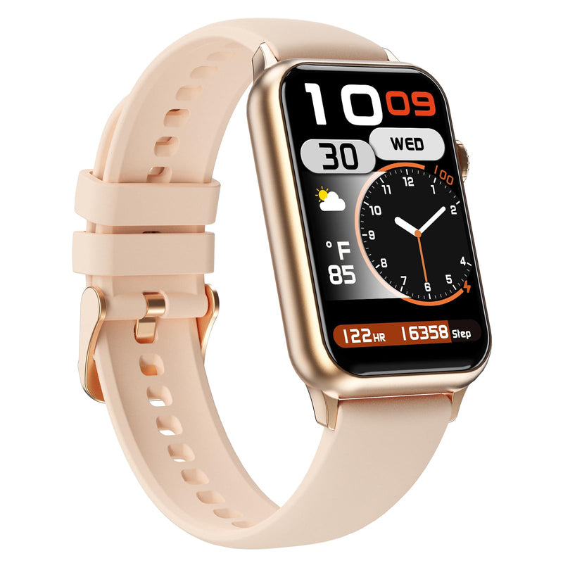 Health Fitness Tracker Smart Watch with 24/7 Heart Rate Blood Oxygen Blood Pressure Monitor Sleep Tracker 128 Exercise Modes Step Calorie Counter Pedometer IP68 Waterproof for Women Men Android iOS Rose Pink