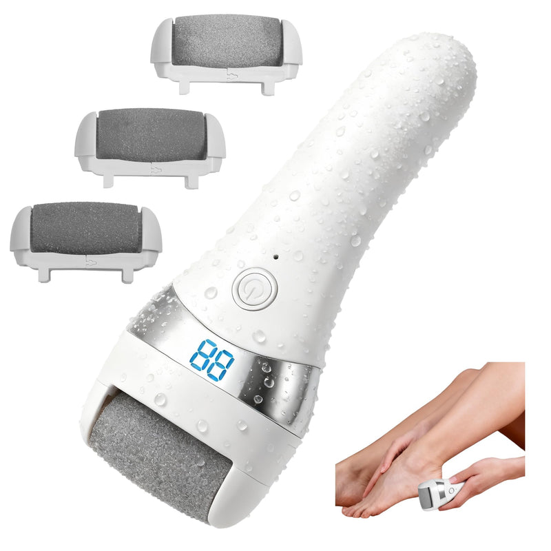 Electric Foot Callus Remover, Rechargeable Foot Care Tool with 3 Speed Settings, Waterproof Foot File, Portable Foot Dead Skin Remover, Smooth Heels, Home or Travel Spa Foot Care - BeesActive Australia