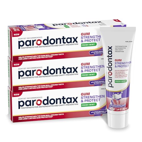 Parodontax Gum Strengthen & Protect Fresh Mint Toothpaste, 3.4 oz (3 Pack)
