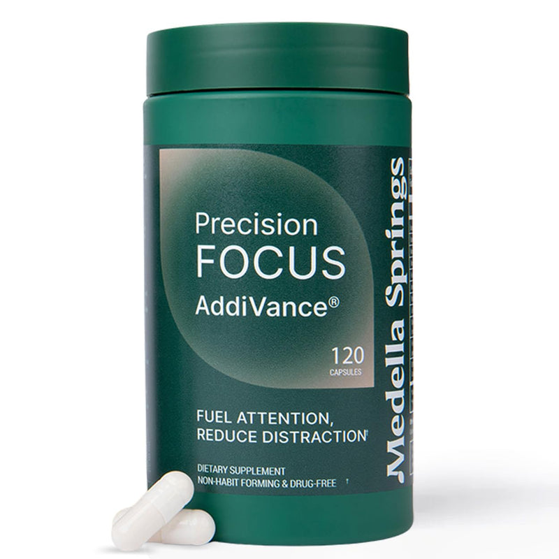 AddiVance – Focus, Concentration and Memory Support (120 Caps) | Magnesium Citrate, Vitamin C & Fish Oil Powder – Non-Habit Forming Mental Supplement – Formulated by Medical Professionals
