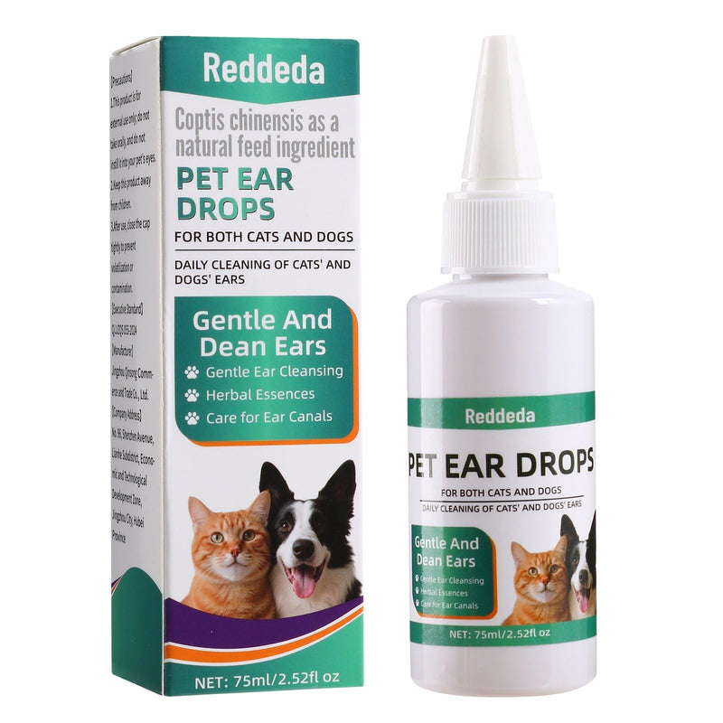 Dog & Cat Ear Drops with Hydrocortisone 1% – Ear Infection & Yeast Relief, Itchy Ear Cleaner for Pets Green
