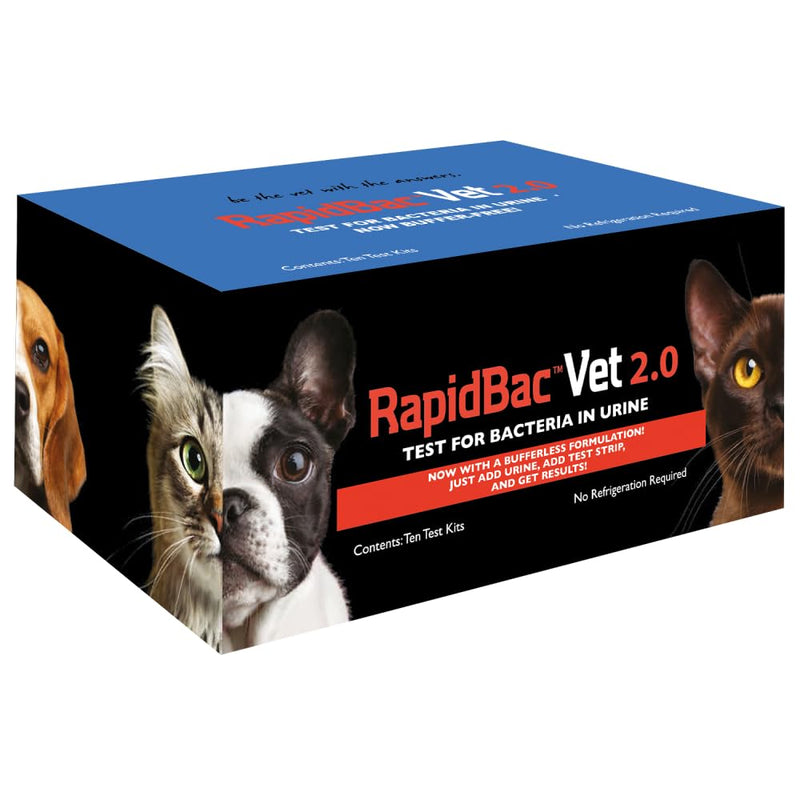 RapidBac™ Vet – 15-Minute at-Home Urine Test for Dogs and Cats to Quickly Screen for UTI Causing Bacteria, 1 Pack