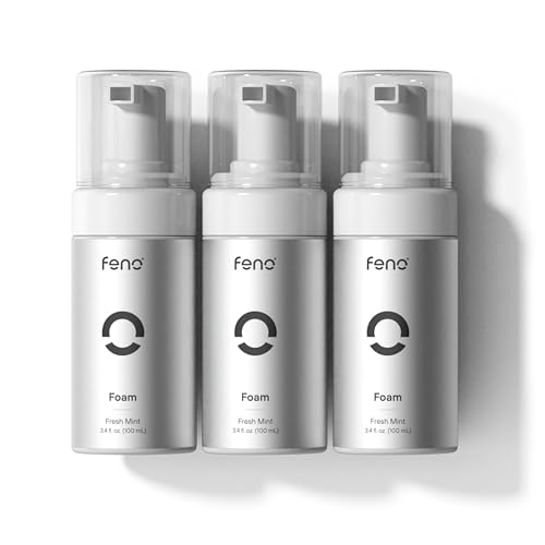 Feno Foam Toothpaste, Fluoride & SLS Free, Mint, 3-Pack, 3.4 Fl Oz Foam Toothpaste Refill 3-Pack