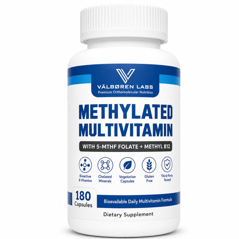 Methylated Multivitamin with 5-MTHF Folate & Methyl B12, 180 Capsules | Multivitamin for Men and Women with bioavailable B vitamins, B2, B6 & folate to support methylation and wellness