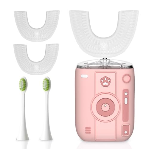 Adult Ultrasonic Electric Toothbrush, u Shaped autobrush Pink