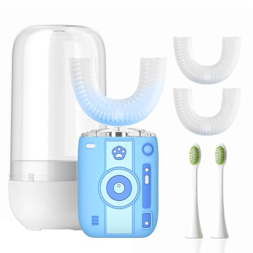 Adult Ultrasonic Electric Toothbrush, u Shaped autobrush Toothbrush Blue