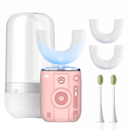 Adult Ultrasonic Electric Toothbrush, u Shaped autobrush Toothbrush Yellow