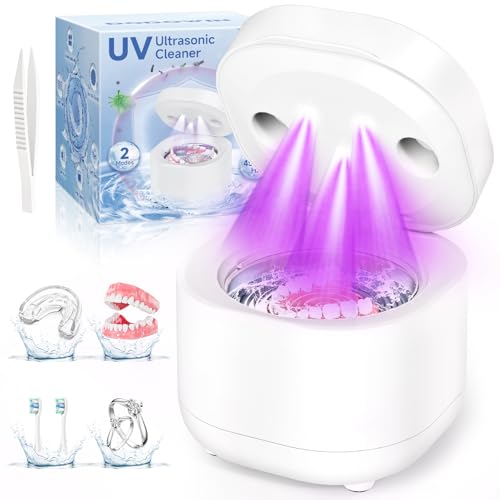 DODOWIN 45kHz Ultrasonic Retainer Cleaner, 200ML, 2 Cleaning Modes White