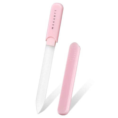 Makartt Glass Nail File for Natural Nails: Reusable Nail Care Tool, Pink
