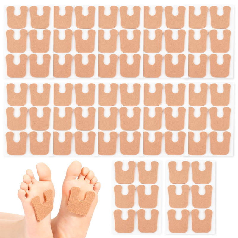 72Pcs U Shaped Callus Pads Self Adhesive Felt Foot Cushions for Plantar Pain Relief Brown Foot Callus Cushions to Prevent Rubbing Foot Care Pads for Men Women Beige - BeesActive Australia