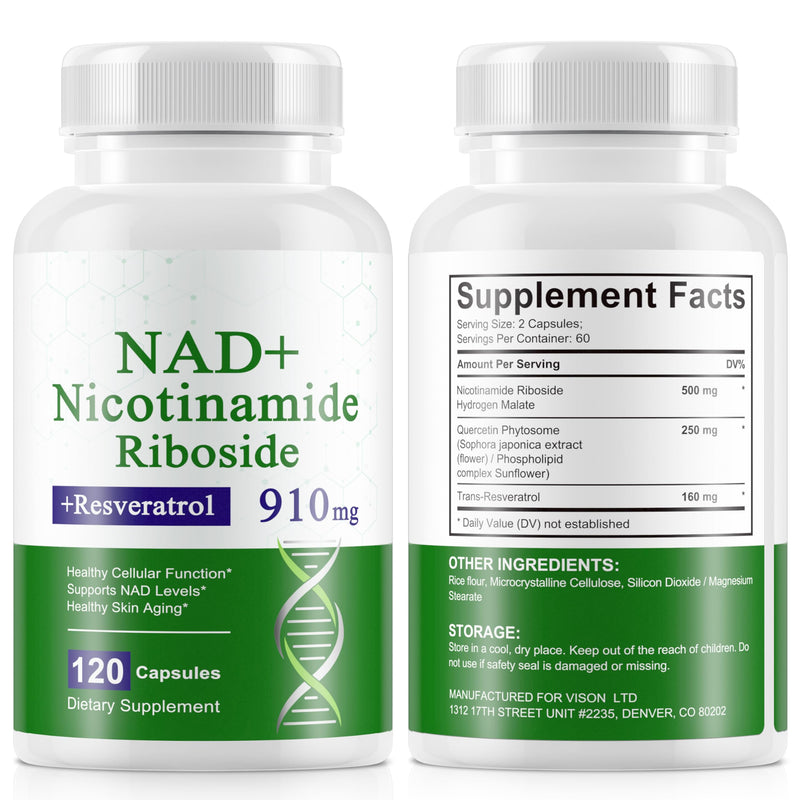 A r b c r n 240 Capsules Supplement,Nicotinamide Riboside Resveratrol 910mg for Men and Women, NR Supplement for Energy Anti-Aging Focus 240 Count (Pack of 1)