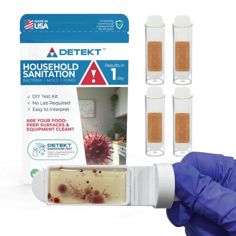 #1 Home, Kitchen, & Appliance Microbial Growth Test Kit – Simple DIY Screening for Bacteria, Mold, & Fungus – Know Your Home is Clean – Made in USA (1 Kit = 4 Bac + 4 Mold Tests) 4 Count (Pack of 1) - BeesActive Australia