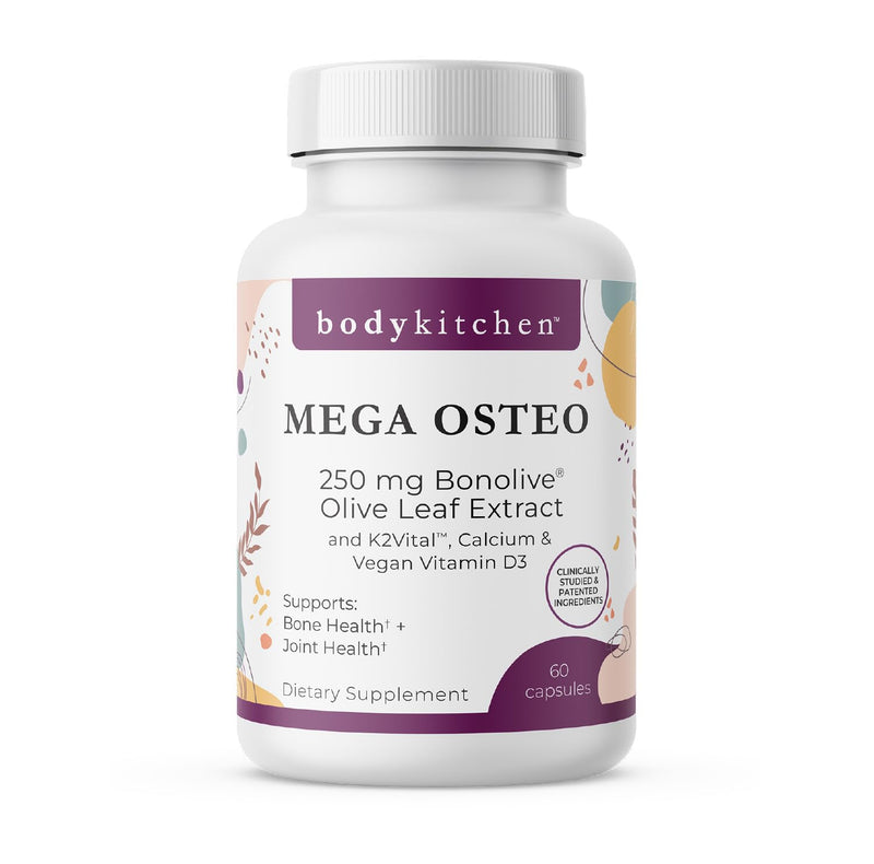 Body Kitchen Mega Osteo Bone & Joint Support with Bonolive K2 MK-7, 60 Caps