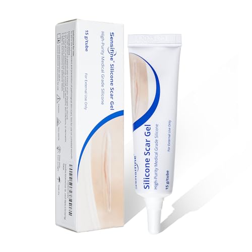Advanced Scar Gel, Treats New & Old Scars, Reducing the Appearance of Keloid & Bump Scars Caused by Surgery, Acne, Burns, Injury & Stretch Marks-0.53 Oz(15g).