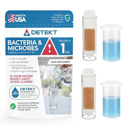 Bacteria in Water Test Kit by Detekt (USA) DIY for Drinking/Tap/Well Water 2