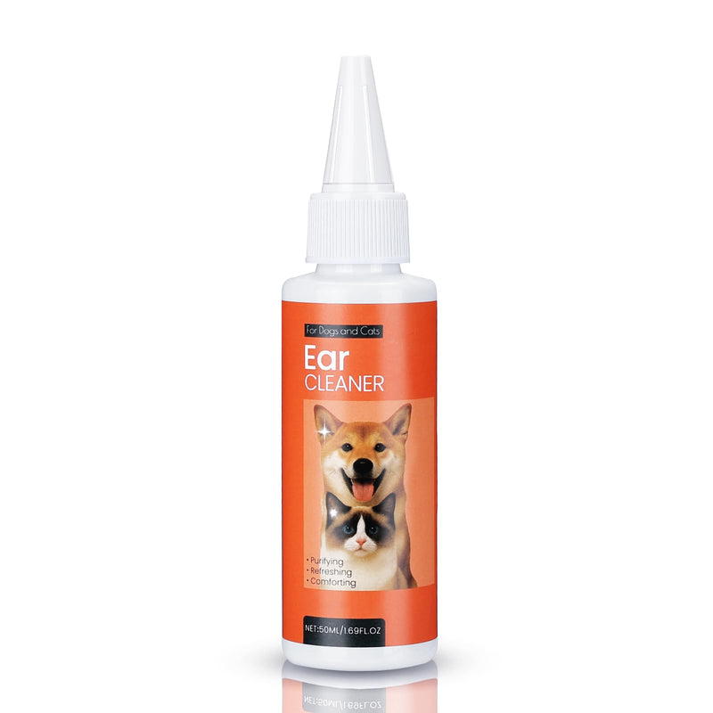 FlowFish Pet Ear Cleaner for Dogs Ear Infection Treatment, No-irritating Dog Ear Cleaner Solution for Treat Dog Ear Infection At Home with Gentle Caring [1.69 FL.OZ] 1.69 FL.OZ