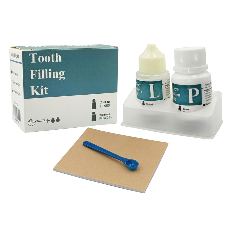 Zinc Oxide Eugenol Dental Cement Kit | Super Adhesive | Instant Tooth Repair, Cap, Crown & Bridge Filling | DIY, Self Curing, Sturdy & High Strength |Universal Shade| Emergency Dental Care |