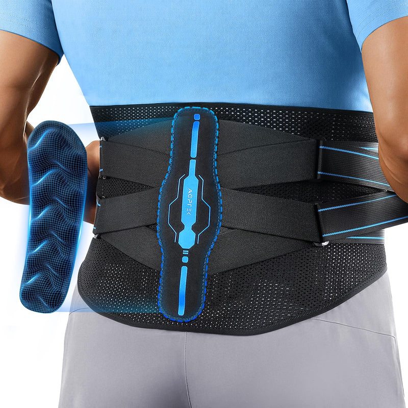 AGPTEK Back Brace for Lower Back Pain Relief, Breathable Air Mesh Back Support Belt with Ergonomic 3D Lumbar Pad for Work, Sciatica, Scoliosis, Herniated Disc, Adjustable Dual Straps, for Men Women (Small) Small - BeesActive Australia