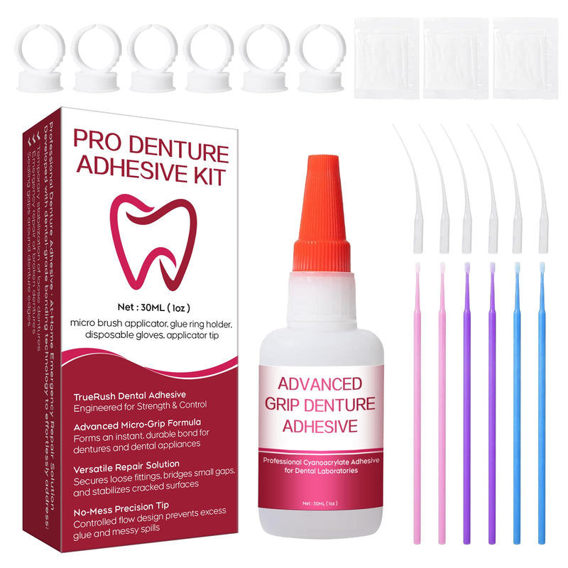 Dental Lab Instant Bonding Dental Glue for Dentures & Lab Tools - Fast-Setting in 15-60 Sec | Crack Repair & Gap Filling | Long-Lasting Hold (Days to Weeks) – 1oz - BeesActive Australia