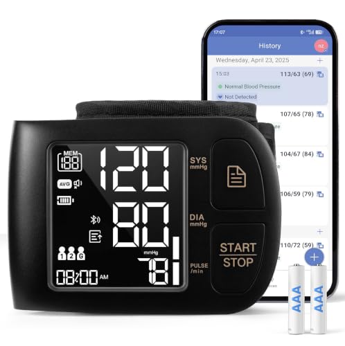 Blood Pressure Monitor Bluetooth BP Machine with Carrying Case, Black