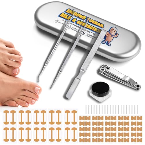 Ingrown Toenail Corrector Kit - Professional Home Pedicure Care for Toenail - Includes Toenail Correction Strips for Ingrown Toenail Relief Removal