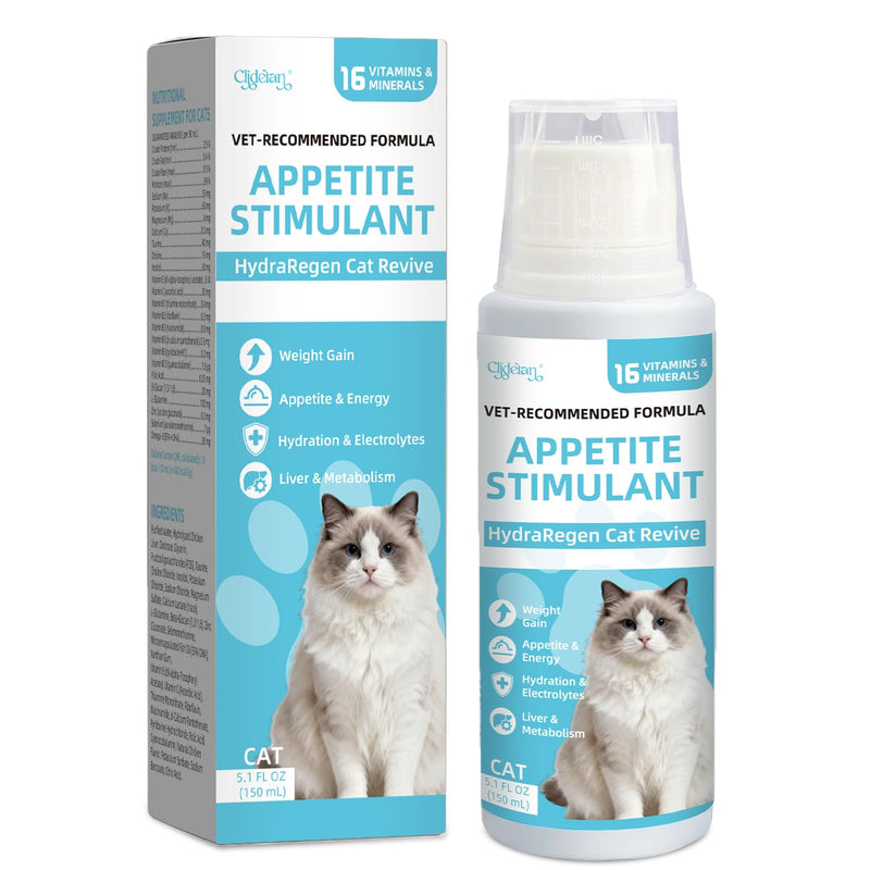 Recovery & Energy Support for Cats | Cat Appetite Stimulant & Hydration Supplement, Cat Electrolytes and Weight Gainer for Sick, Senior, Post-Surgery | Boosts Eating, Drinking&Strength in Weak Felines